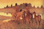 The Gossiops (mk43) Frederic Remington